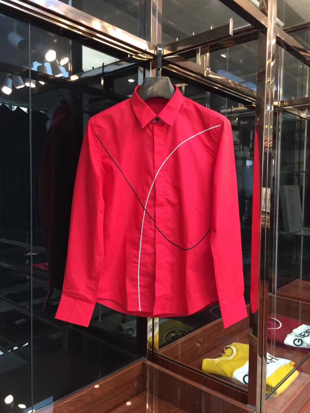  Dior 2018ss新款 官网首发  休闲衬衫 红色