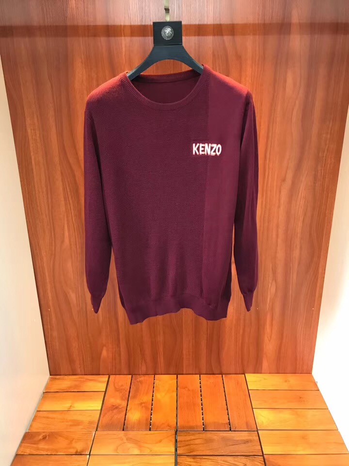  KENZO 2018秋冬新款圆领针织毛衣时尚经典创新logo提花图案设计