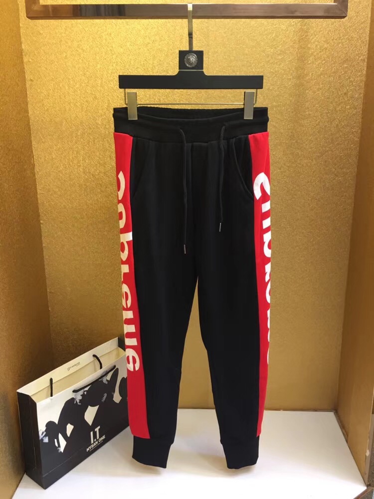  Supreme 潮款  2018秋冬新品男士运动休闲裤 裤身两侧直喷字母LOGO设计
