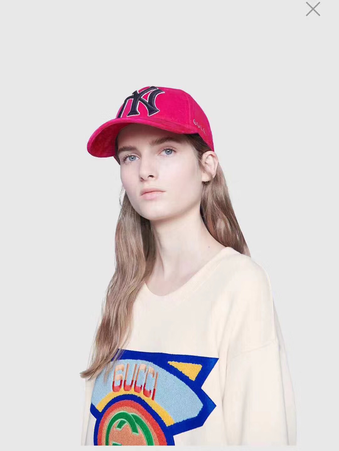   『配防尘袋』代购版，2018官网同步款，最新Ny与Gucci合作款棒球帽