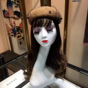  纯羊毛【CHANEL香奈儿】新款网纱格子贝雷帽，爆款！