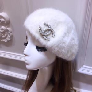  Chanel2018ss新款水貂绒贝蕾帽 重工打造！