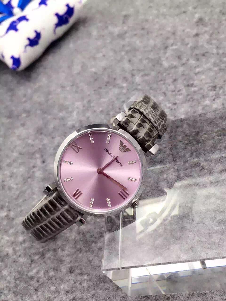 阿玛尼 AR1882 紫色表面 典雅气质 女士手表