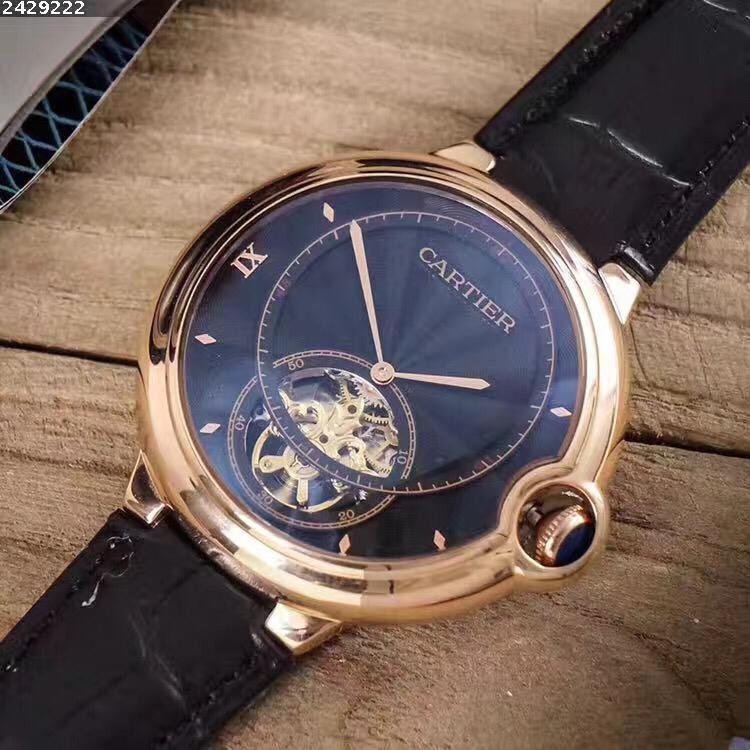 2429222 卡地亚 大飞轮经典展现 两针飞轮时尚手表~WOOD！