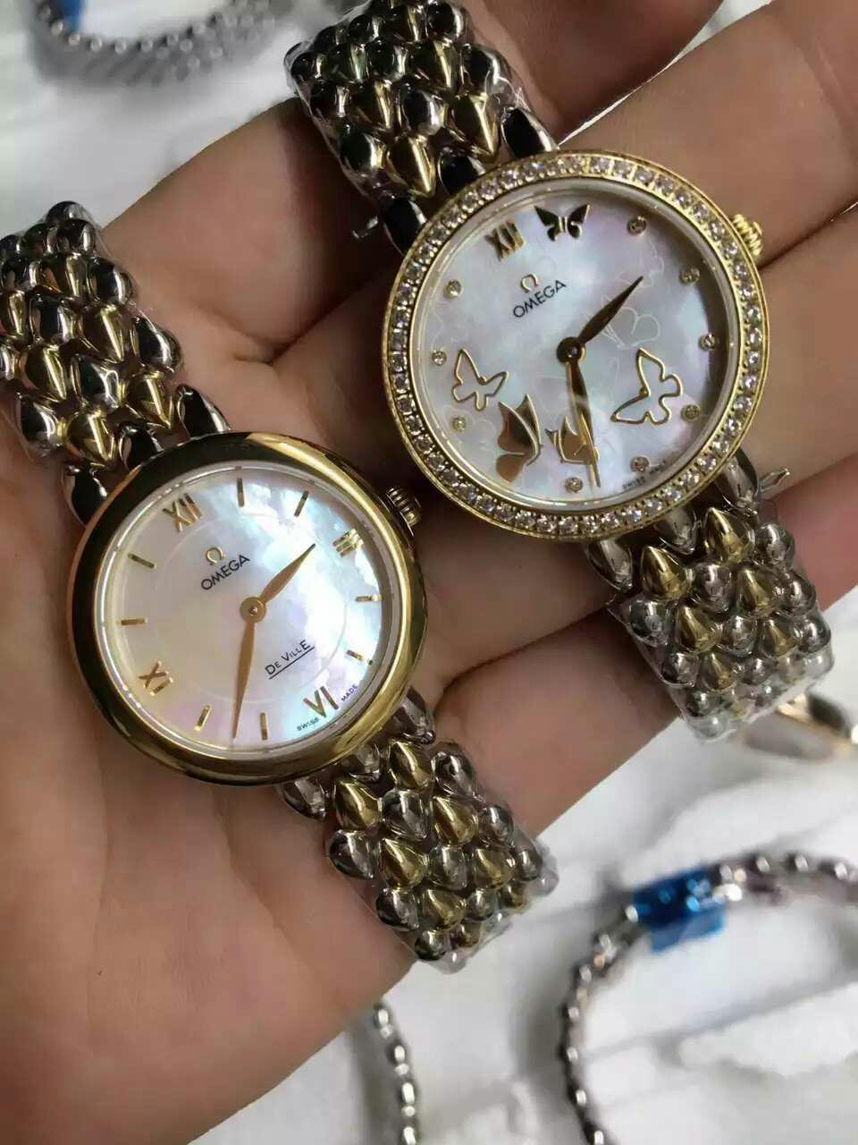 欧米茄 新款 “露珠”表链搭配蝴蝶表扣 优雅气质女士手表