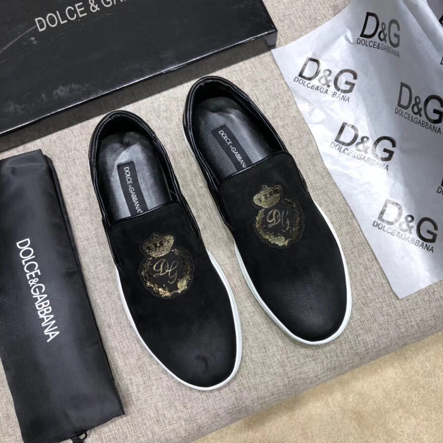 ｛D&G｝高品质男士休闲鞋 采用进口打蜡牛皮 低调奢华款