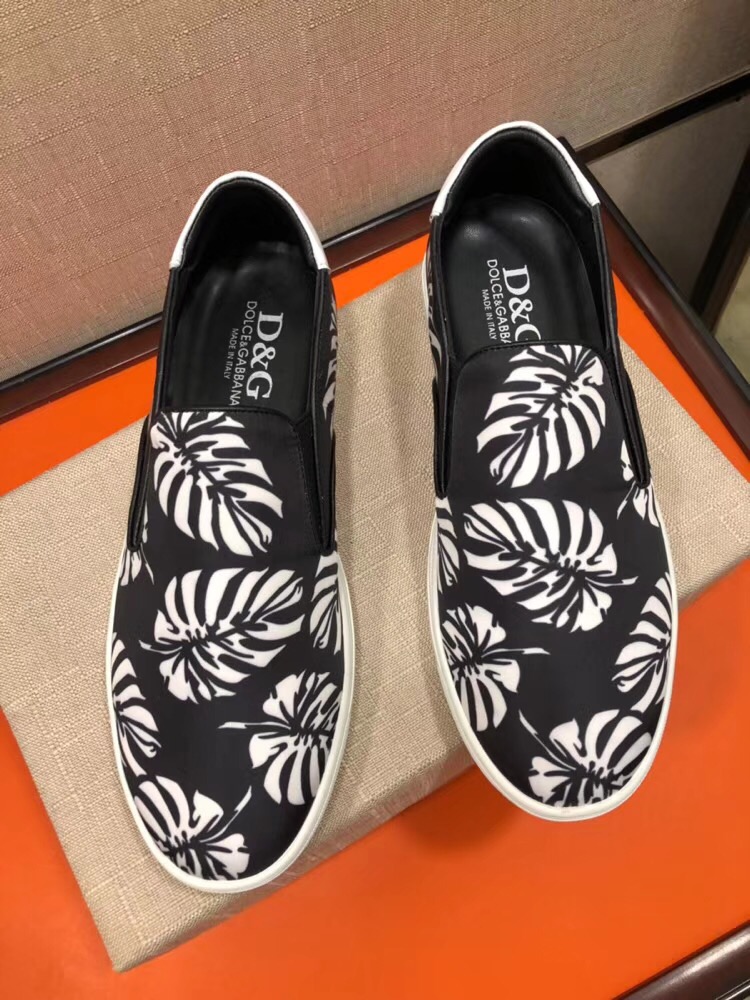 ｛D&G｝2018官网新款  同步上市  叶子印花布鞋