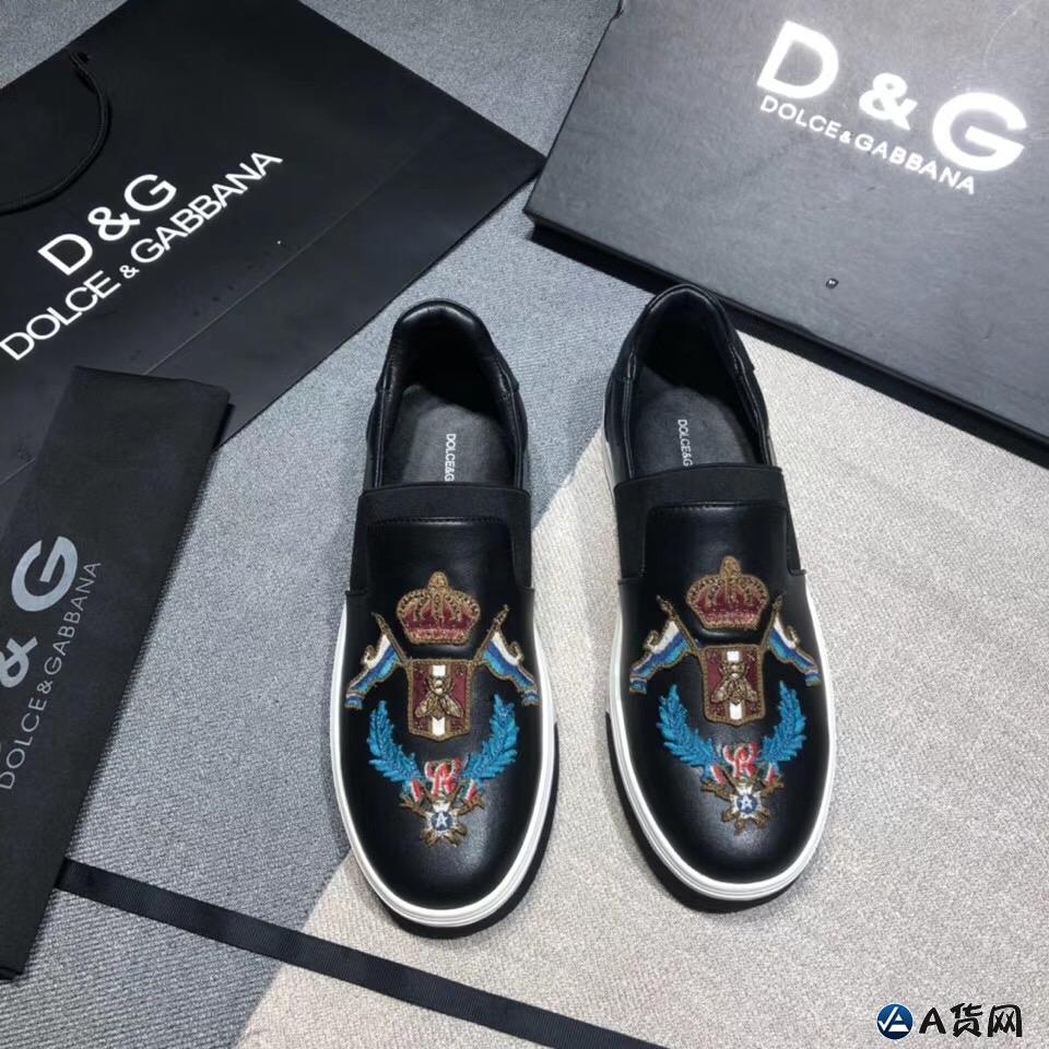 ｛D&G｝男士休闲板鞋 刺绣款男鞋  原单品质
