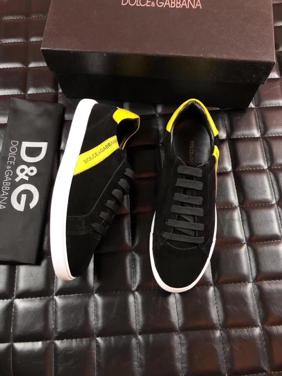 ｛D&G｝新款男鞋 2018新款,鞋面选用高丝光磨砂牛皮 黑色
