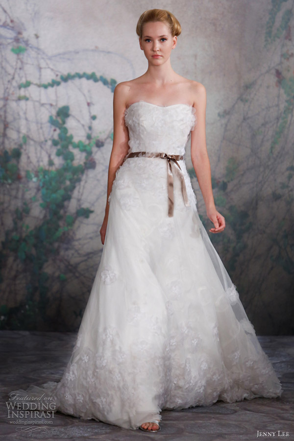 jenny lee wedding dresses fall 2013 strapless gown 1317