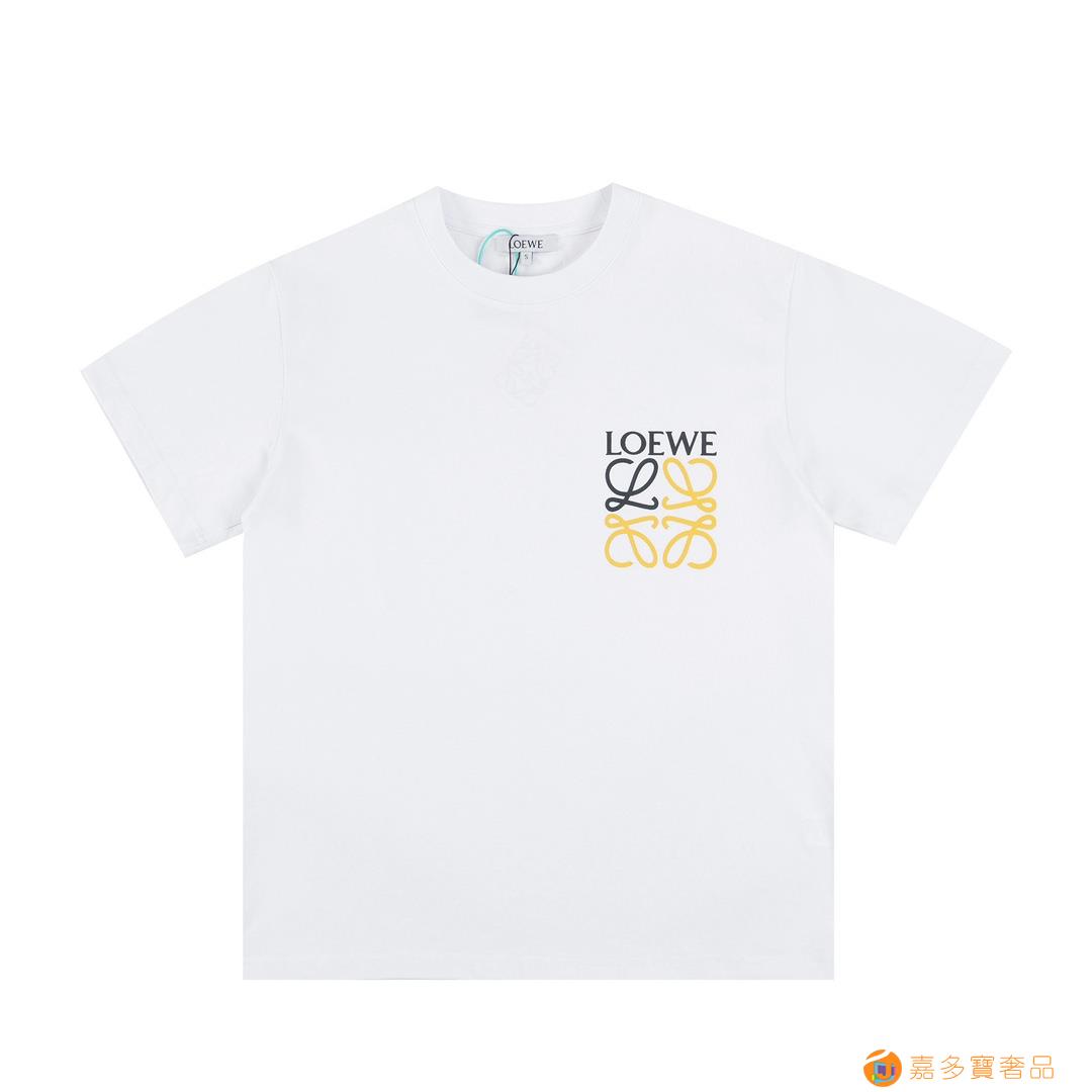 罗意威ss新款 经典拼色LOGO短袖T恤 布料采用支克双砂纯