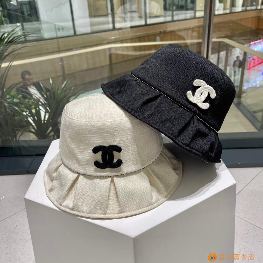 Chanel香奈儿新款百褶款渔夫帽,超好看帽型,轻盈携带方便