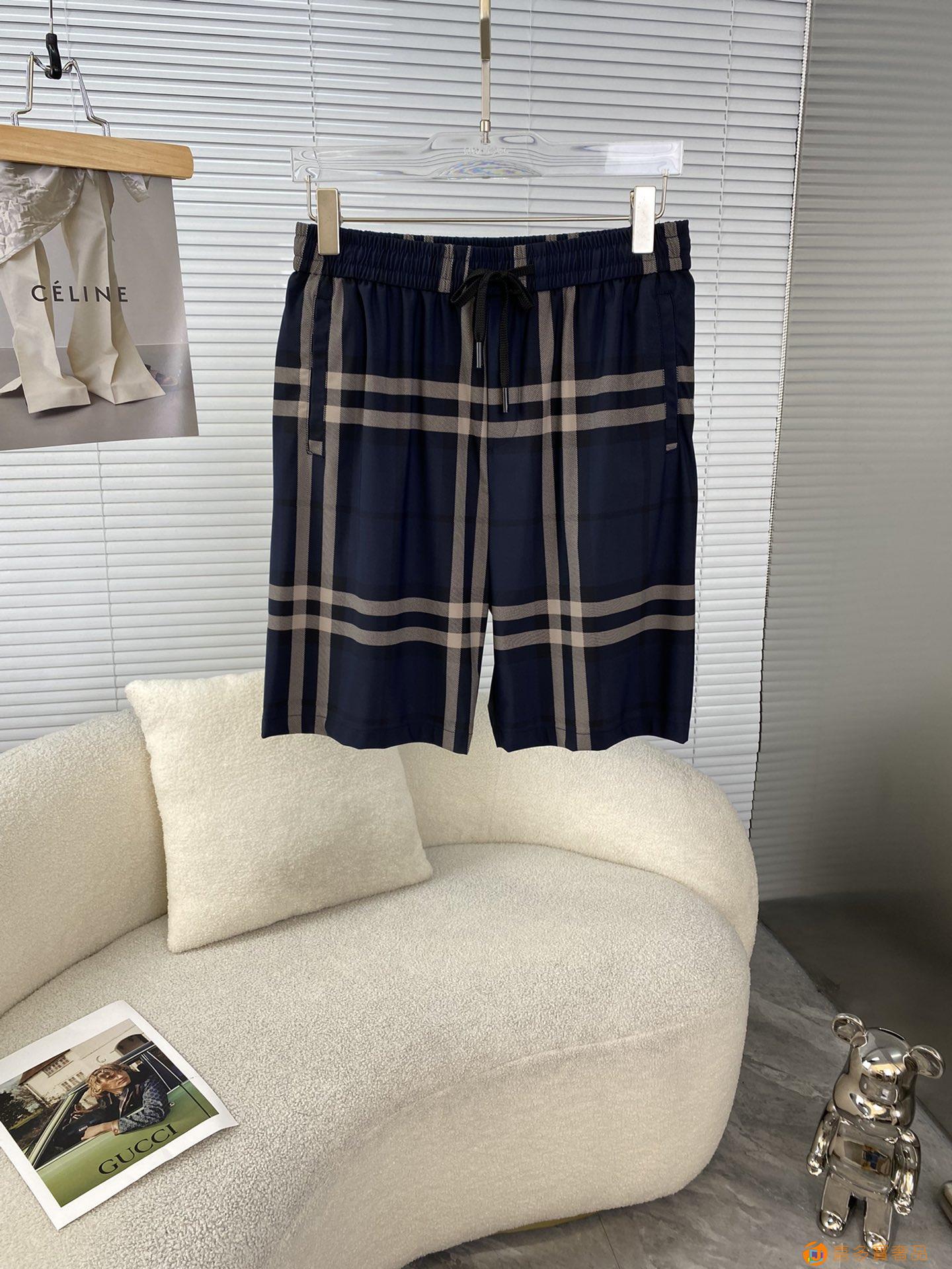 Burberry巴宝莉 新款夏季休闲短裤, 定制聚酯纤维面料